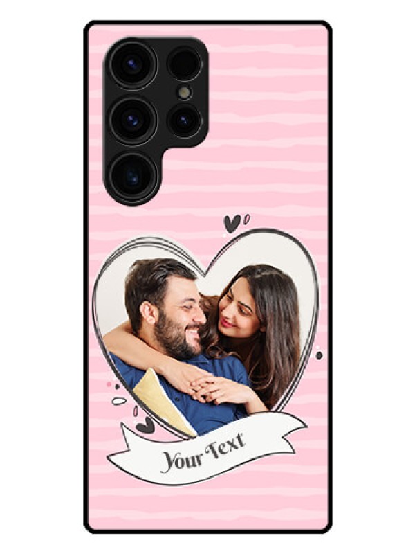 Custom Galaxy S23 Ultra 5G Custom Glass Phone Case - Vintage Heart Design