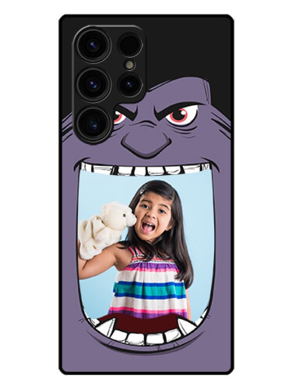 Custom Galaxy S23 Ultra 5G Custom Glass Phone Case - Angry Monster Design