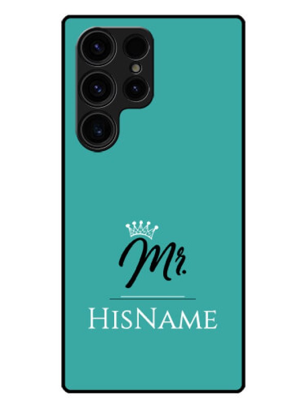 Custom Galaxy S23 Ultra 5G Custom Glass Phone Case Mr with Name