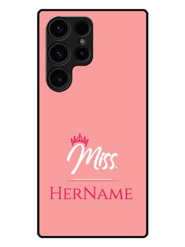 Custom Galaxy S23 Ultra 5G Custom Glass Phone Case Mrs with Name