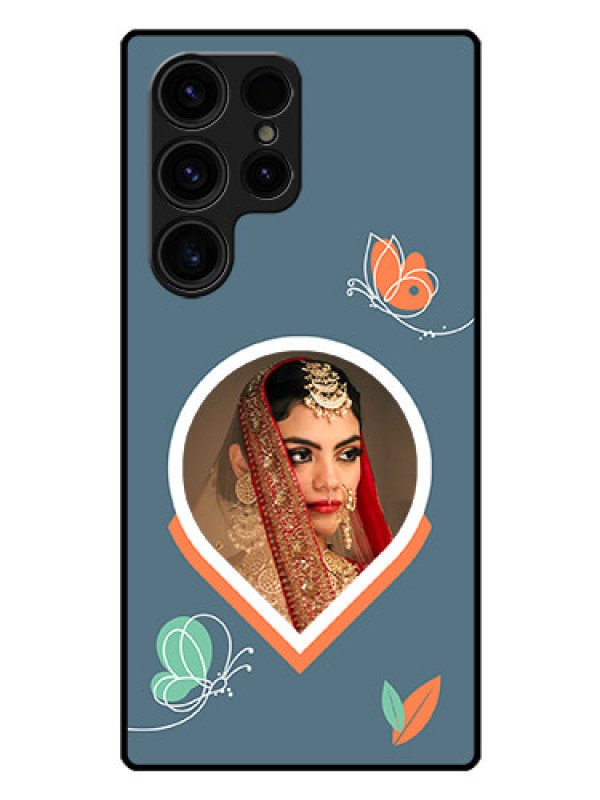 Custom Galaxy S23 Ultra 5G Custom Glass Mobile Case - Droplet Butterflies Design