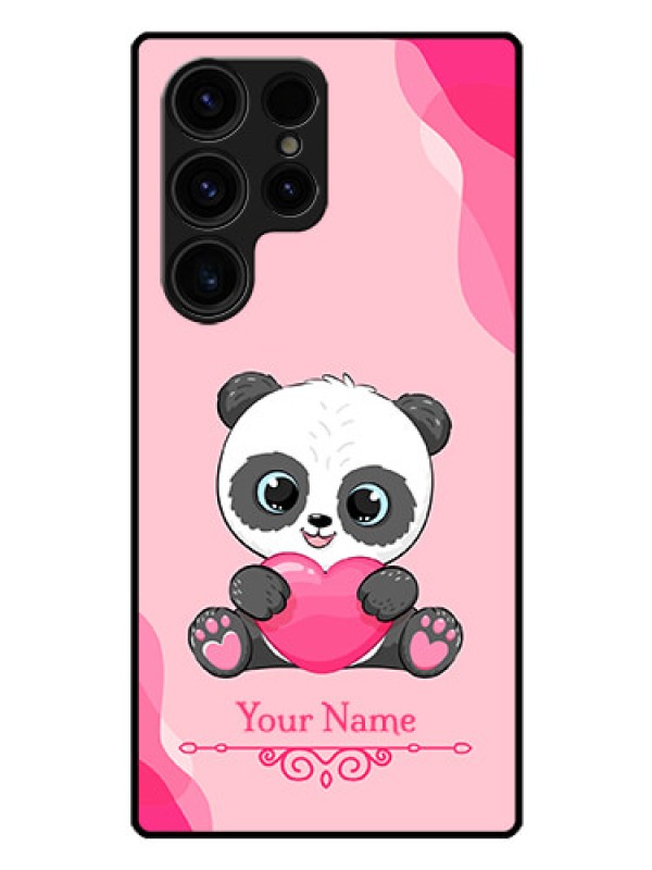 Custom Galaxy S23 Ultra 5G Custom Glass Mobile Case - Cute Panda Design