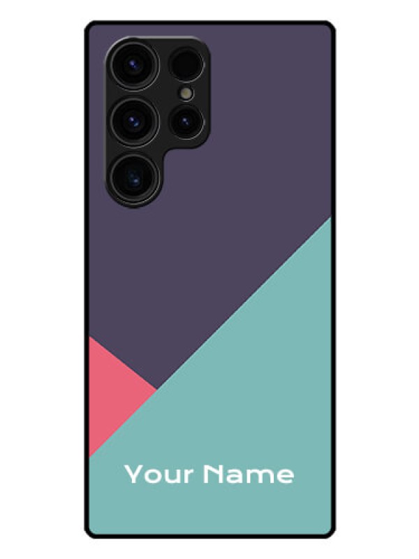 Custom Galaxy S23 Ultra 5G Custom Glass Mobile Case - Tri Color abstract Design