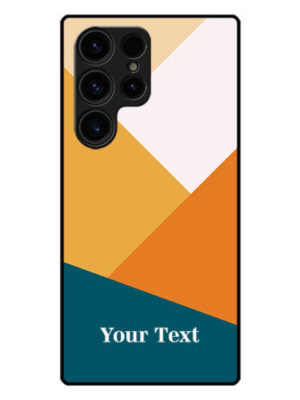 Custom Galaxy S23 Ultra 5G Personalized Glass Phone Case - Stacked Multi-colour Design