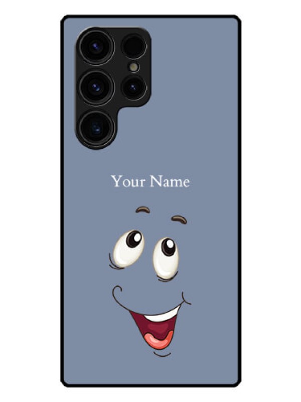Custom Galaxy S23 Ultra 5G Photo Printing on Glass Case - Laughing Cartoon Face Design
