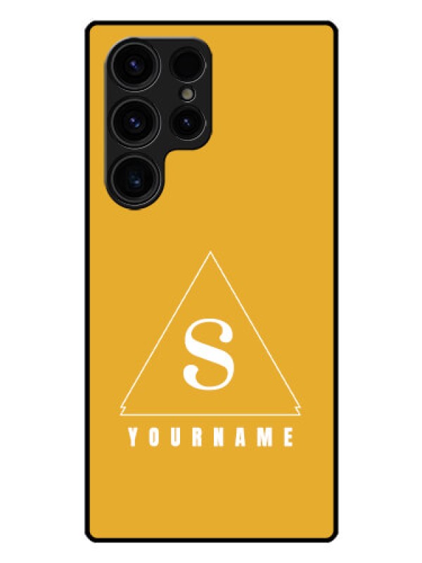 Custom Galaxy S23 Ultra 5G Personalized Glass Phone Case - simple triangle Design