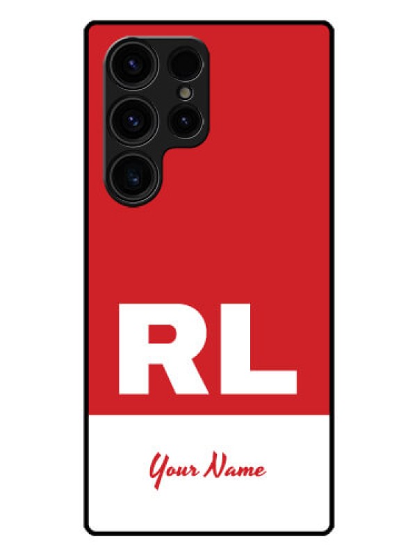 Custom Galaxy S23 Ultra 5G Personalized Glass Phone Case - dual tone custom text Design