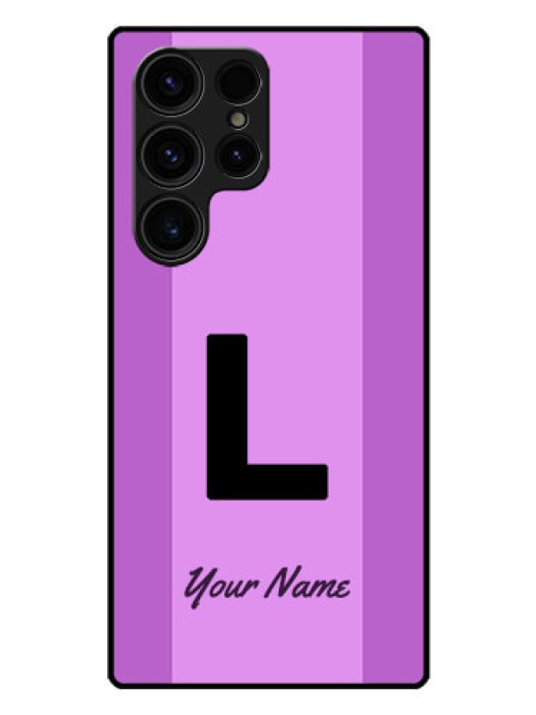Custom Galaxy S23 Ultra 5G Custom Glass Phone Case - Tricolor custom text Design