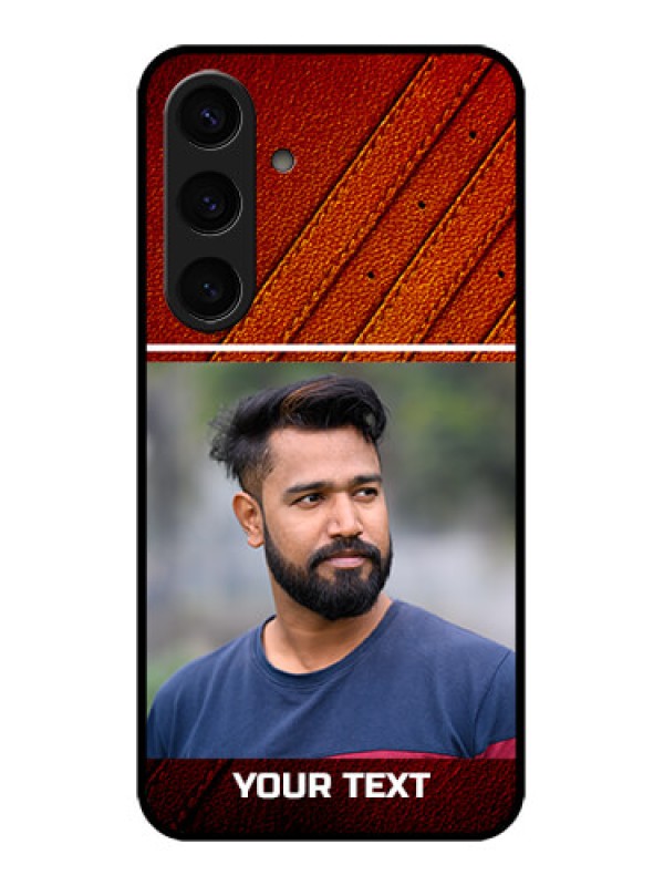Custom Samsung Galaxy S24 5G Custom Glass Phone Case - Leather Phone Case Design