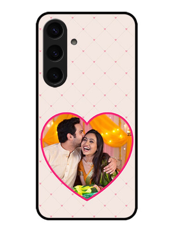 Custom Samsung Galaxy S24 5G Custom Glass Phone Case - Heart Shape Design