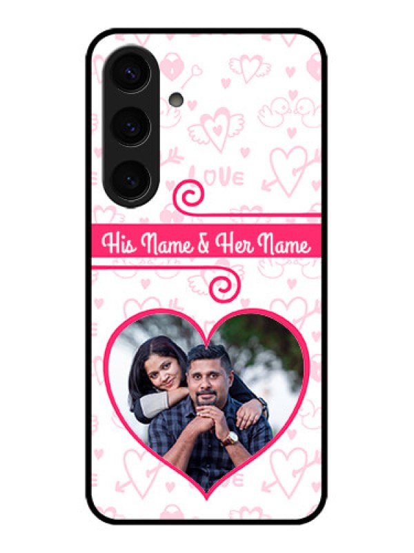 Custom Samsung Galaxy S24 5G Custom Glass Phone Case - Heart Shape Love Design