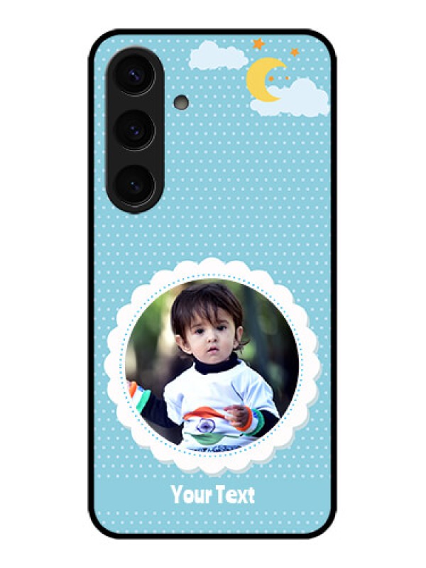 Custom Samsung Galaxy S24 5G Custom Glass Phone Case - Violet Pattern Design