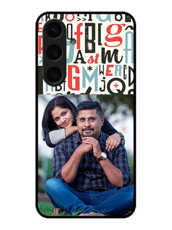 Custom Samsung Galaxy S24 5G Custom Glass Phone Case - Alphabet Design