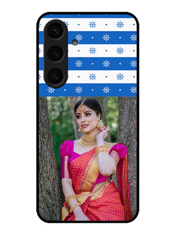 Custom Samsung Galaxy S24 5G Custom Glass Phone Case - Snow Pattern Design
