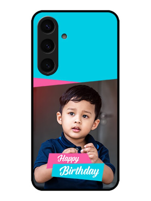 Custom Samsung Galaxy S24 5G Custom Glass Phone Case - Image Holder With 2 Color Design