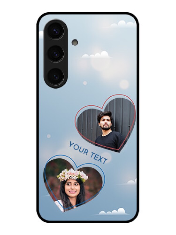 Custom Samsung Galaxy S24 5G Custom Glass Phone Case - Blue Color Couple Design