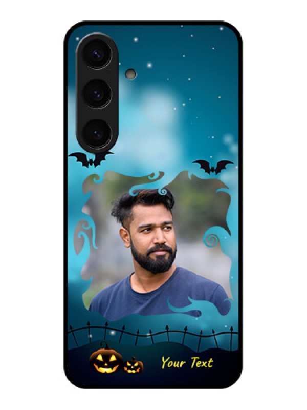 Custom Samsung Galaxy S24 5G Custom Glass Phone Case - Halloween Frame Design