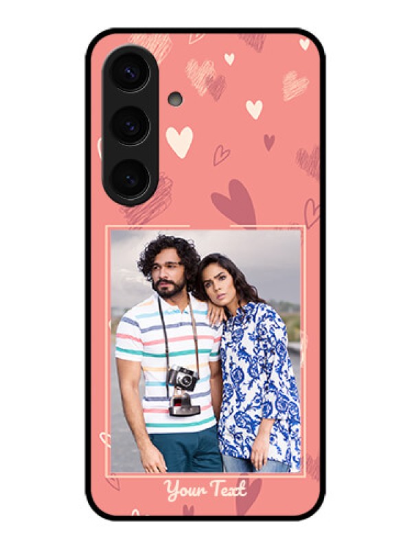 Custom Samsung Galaxy S24 5G Custom Glass Phone Case - Love Doodle Art Design