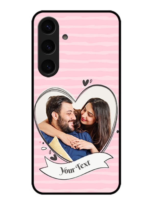 Custom Samsung Galaxy S24 5G Custom Glass Phone Case - Vintage Heart Design
