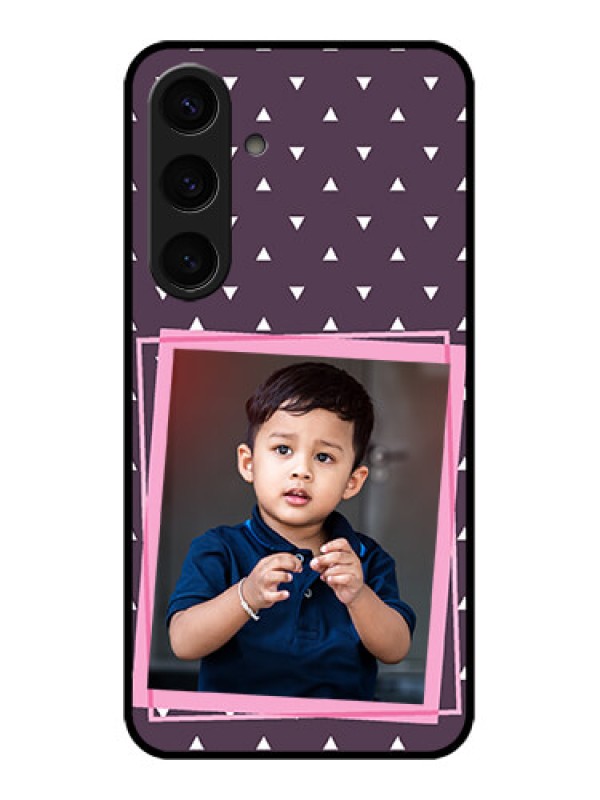 Custom Samsung Galaxy S24 5G Custom Glass Phone Case - Triangle Pattern Dotted Design