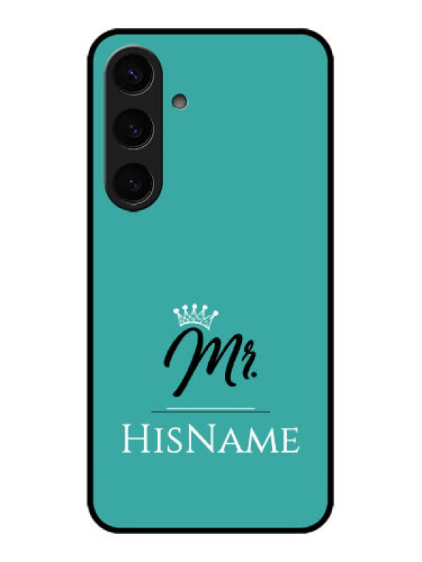 Custom Samsung Galaxy S24 5G Custom Glass Phone Case - Mr With Name Design