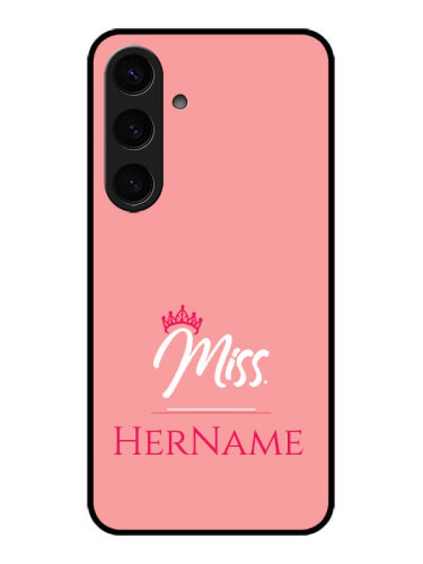 Custom Samsung Galaxy S24 5G Custom Glass Phone Case - Mrs With Name Design