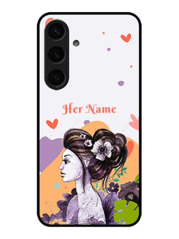 Custom Samsung Galaxy S24 5G Custom Glass Phone Case - Woman And Nature Design