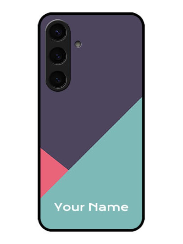 Custom Samsung Galaxy S24 5G Custom Glass Phone Case - Tri Color Abstract Design