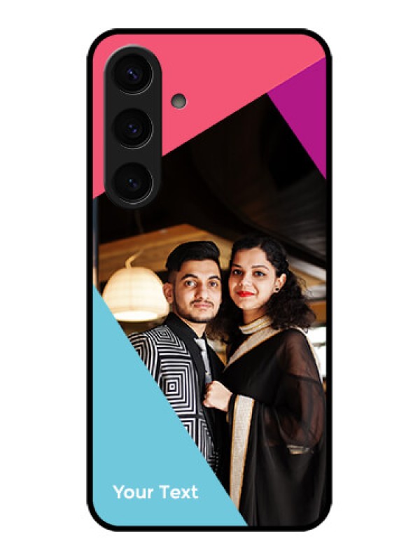 Custom Samsung Galaxy S24 5G Custom Glass Phone Case - Stacked Triple Colour Design