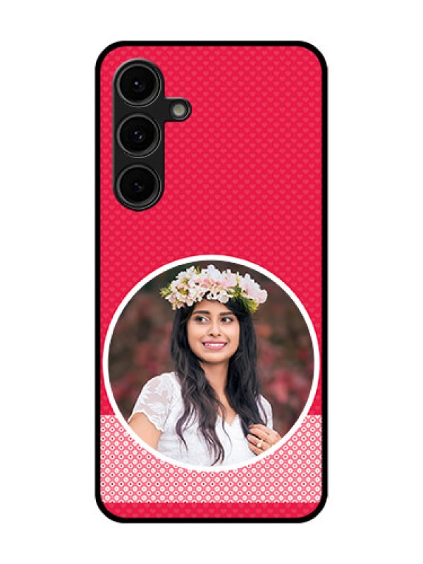 Custom Galaxy S24 FE 5G Custom Glass Phone Case - Pink Color Pattern Design