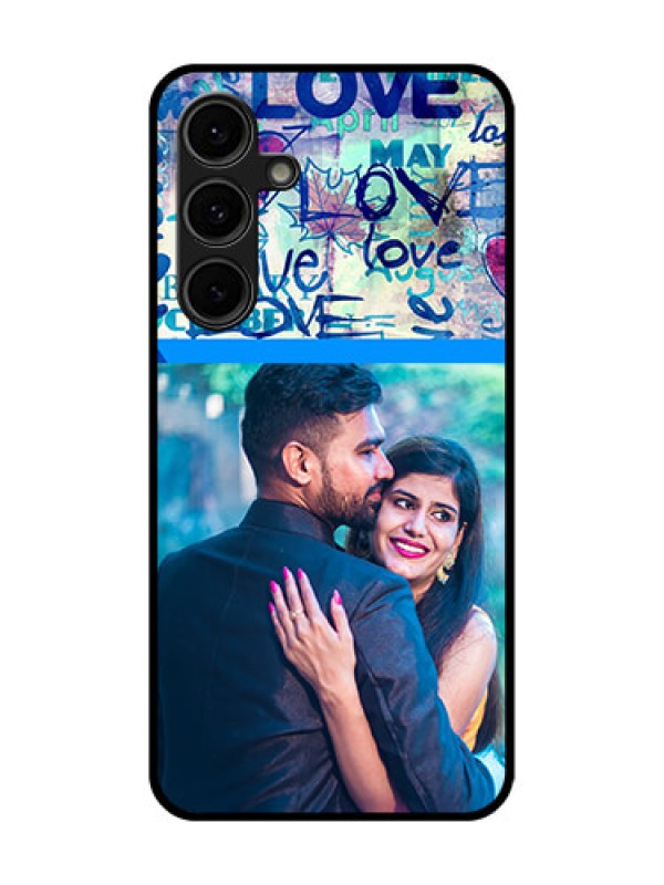 Custom Galaxy S24 FE 5G Custom Glass Phone Case - Colorful Love Design