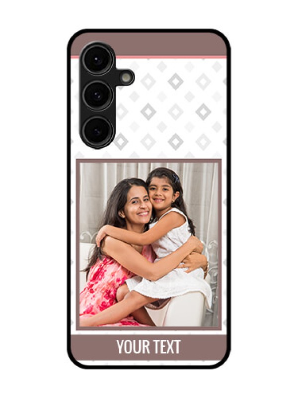 Custom Galaxy S24 FE 5G Custom Glass Phone Case - Simple Diamond Design