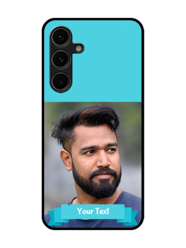 Custom Galaxy S24 FE 5G Custom Glass Phone Case - Blue Color Design