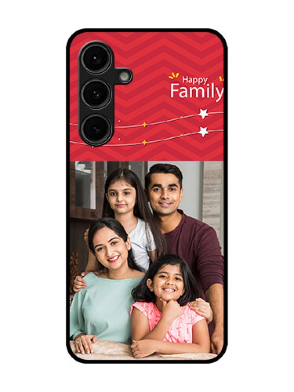 Custom Galaxy S24 FE 5G Custom Glass Phone Case - Happy Family Design
