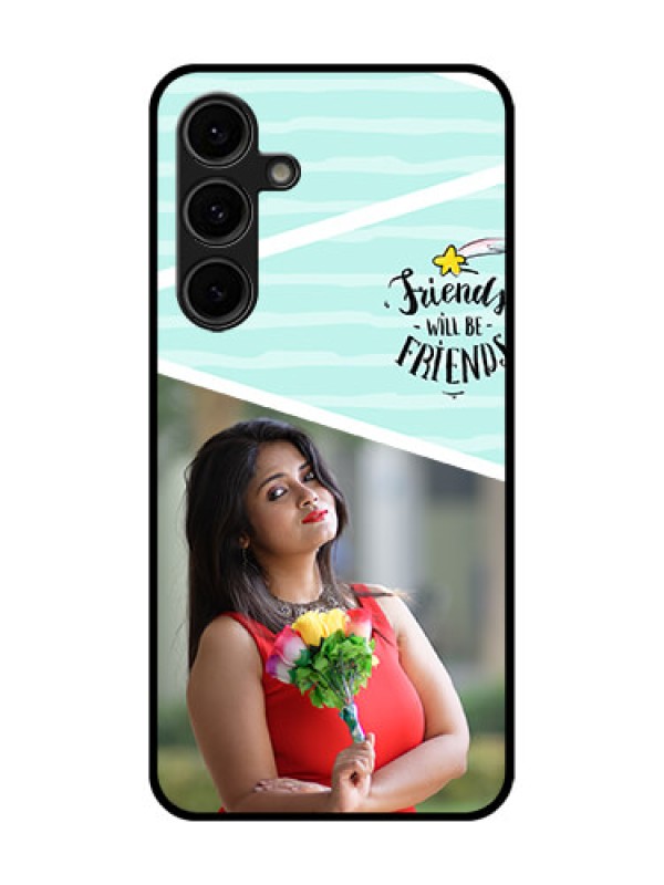 Custom Galaxy S24 FE 5G Custom Glass Phone Case - Friends Picture Icon Design