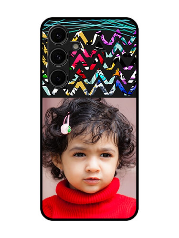 Custom Galaxy S24 FE 5G Custom Glass Phone Case - Neon Abstract Design