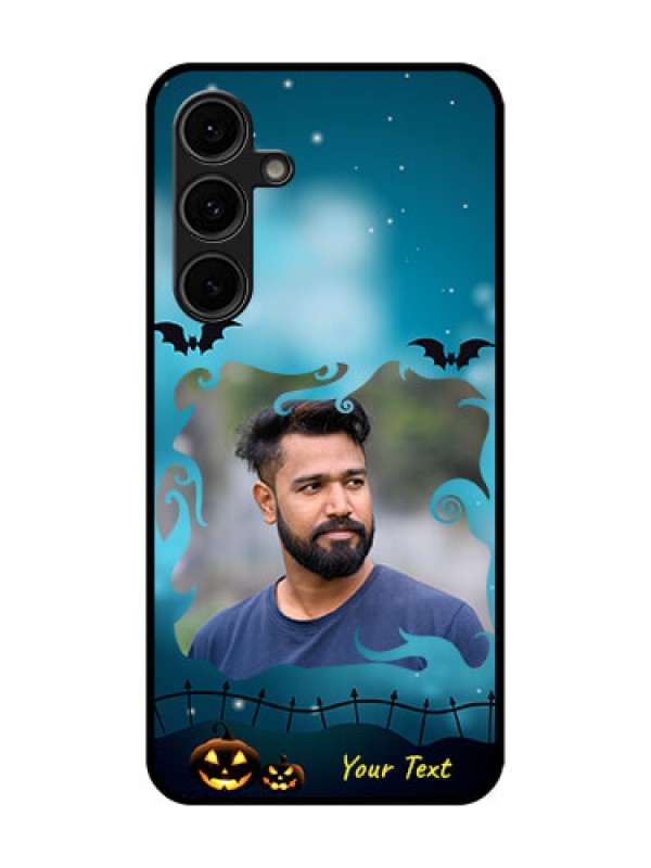 Custom Galaxy S24 FE 5G Custom Glass Phone Case - Halloween Frame Design