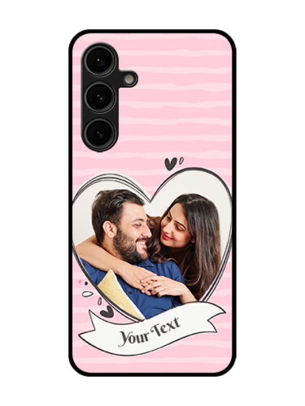 Custom Galaxy S24 FE 5G Custom Glass Phone Case - Vintage Heart Design