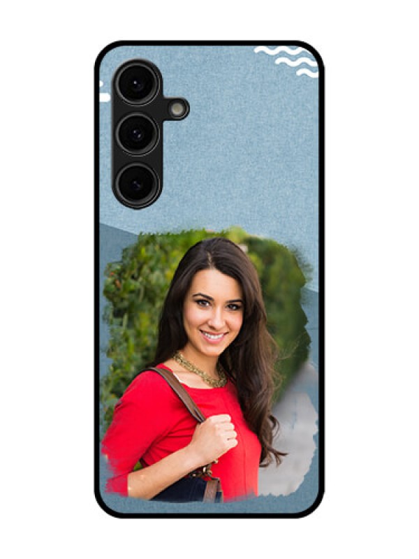 Custom Galaxy S24 FE 5G Custom Glass Phone Case - Grunge Line Art Design