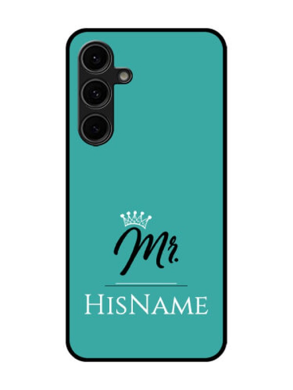 Custom Galaxy S24 FE 5G Custom Glass Phone Case - Mr With Name Design