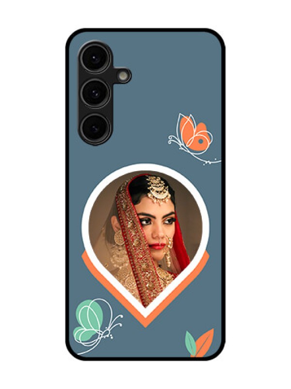 Custom Galaxy S24 FE 5G Custom Glass Phone Case - Droplet Butterflies Design