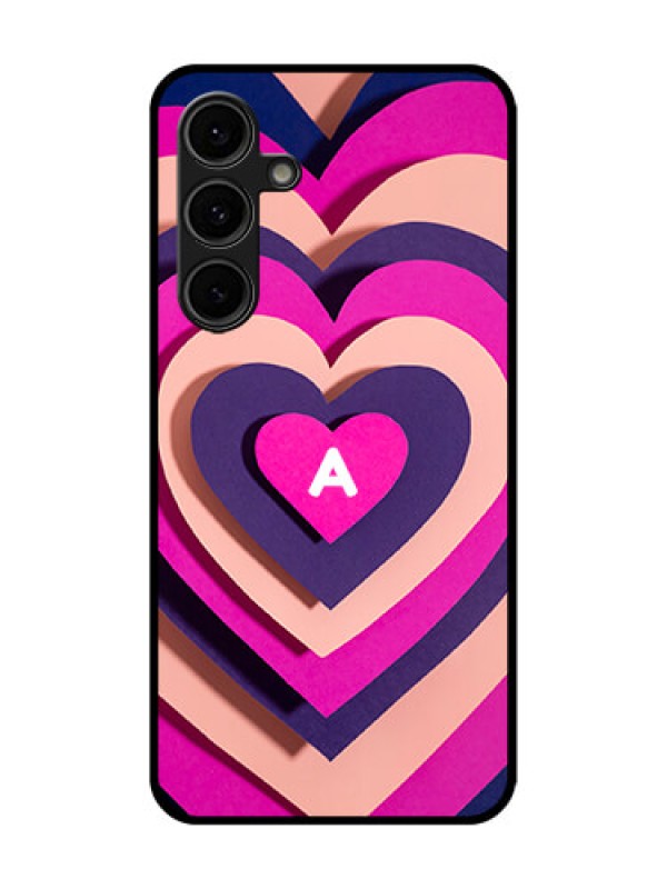 Custom Galaxy S24 FE 5G Custom Glass Phone Case - Cute Heart Pattern Design