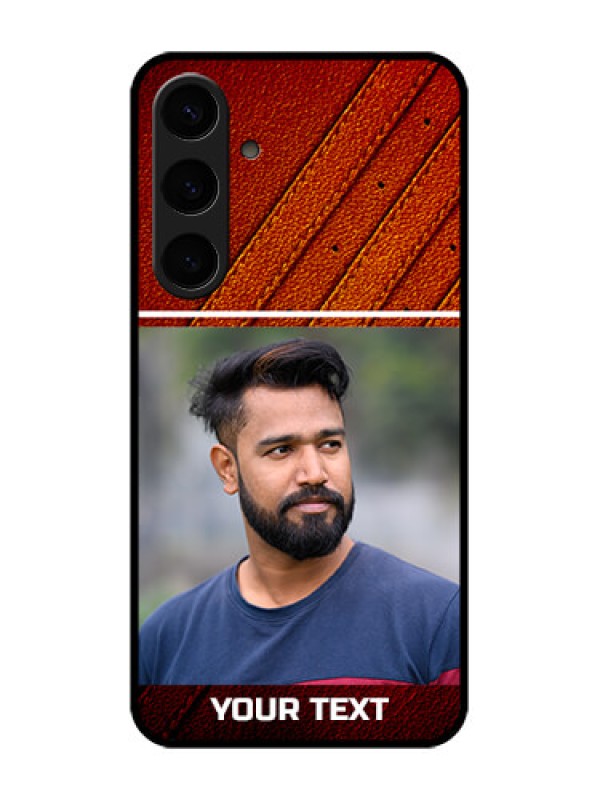 Custom Samsung Galaxy S24 Plus 5G Custom Glass Phone Case - Leather Phone Case Design
