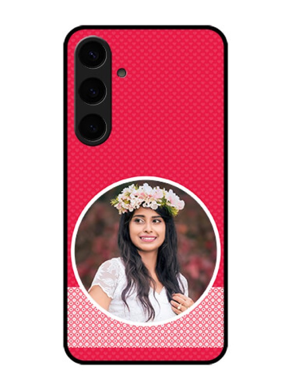 Custom Samsung Galaxy S24 Plus 5G Custom Glass Phone Case - Pink Color Pattern Design
