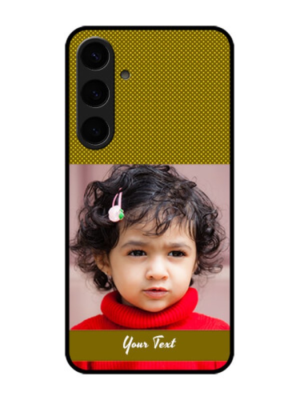 Custom Samsung Galaxy S24 Plus 5G Custom Glass Phone Case - Simple Green Color Design