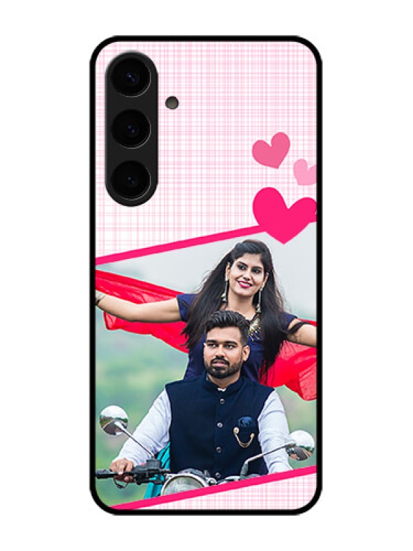 Custom Samsung Galaxy S24 Plus 5G Custom Glass Phone Case - Love Shape Heart Design