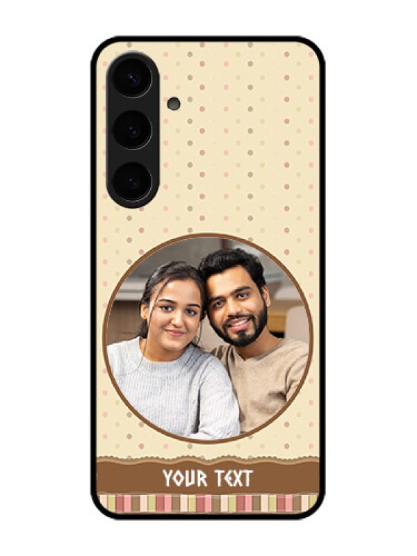 Custom Samsung Galaxy S24 Plus 5G Custom Glass Phone Case - Brown Dotted Mobile Case Design