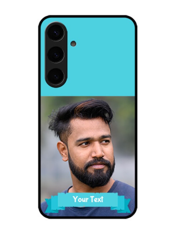 Custom Samsung Galaxy S24 Plus 5G Custom Glass Phone Case - Blue Color Design