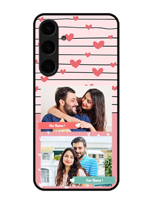 Custom Samsung Galaxy S24 Plus 5G Custom Glass Phone Case - Photo With Heart Design