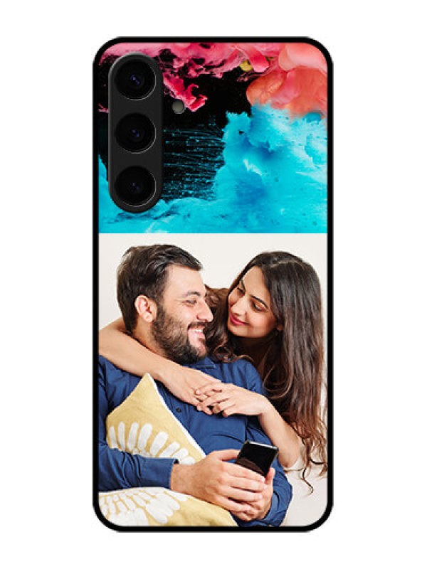 Custom Samsung Galaxy S24 Plus 5G Custom Glass Phone Case - Quote With Acrylic Painting Design